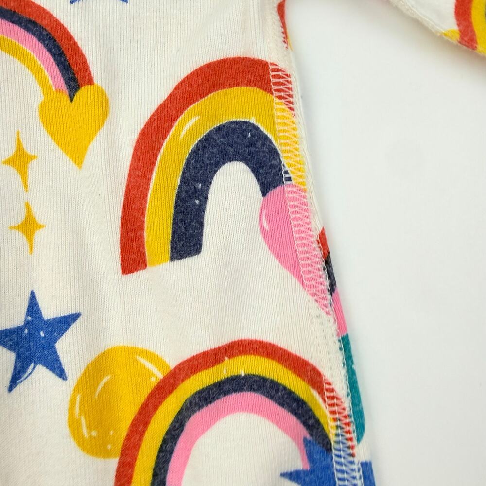 Hanna Andersson Organic Rainbow Zip Sleeper Pajamas, 0/3m - Picture 4 of 6
